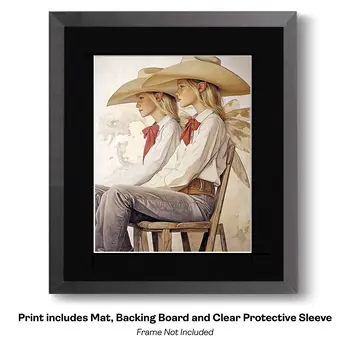 A Couple of Kewpie Doll Fairies in a Tulip – 8″x8″ Artwork in 12″x12″ Mat