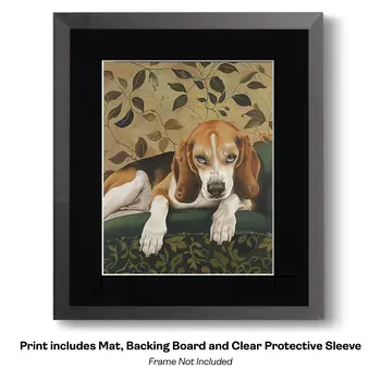 Black Noble French Bulldog Dog Portrait Wall Art Prints – 8″x10″ Artwork for 11″x14″ Frame