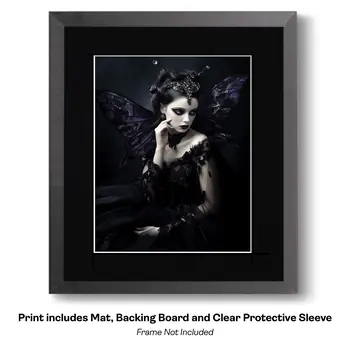 Vila the Slavic Fairy in Mourning - Fairies Worldwide – 8″x10″ Artwork in 10″x12″ Mat