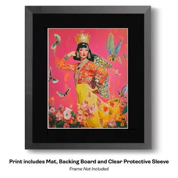 Puerto Rican Fairy in Meadow - Fairies Worldwide – 8″x10″ Artwork in 12″x14″ Mat