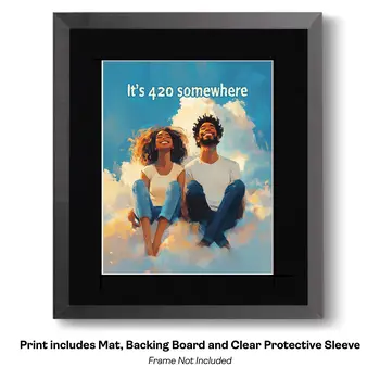 420 Somewhere Blissed Out – 420 8″x10″ Artwork for 11″x14″ Frame