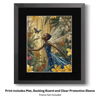 Rasta Fairy Man Chilling - Fairies Worldwide – 8″x10″ Artwork in 12″x14″ Mat