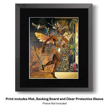 Rasta Fairy Man Chilling - Fairies Worldwide – 8″x10″ Artwork in 12″x14″ Mat