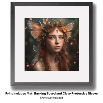 Twin Swedish Alvor Fairies - Fairies Worldwide – 8″x10″ Artwork in 10″x12″ Mat
