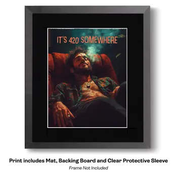 420 Somewhere Blissed Out – 420 8″x10″ Artwork for 11″x14″ Frame