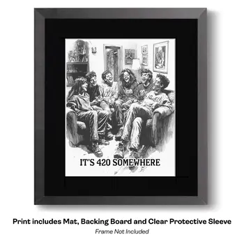 420 Somewhere Blissed Out – 420 8″x10″ Artwork for 11″x14″ Frame