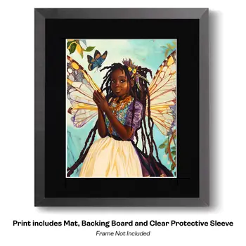 Twin Swedish Alvor Fairies - Fairies Worldwide – 8″x10″ Artwork in 10″x12″ Mat