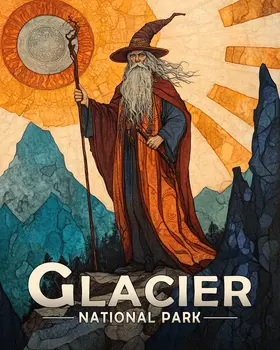 Grand Wizard - Glacier Souvenir Art Prints - 8"x10" Artwork for 11"x14" Frame