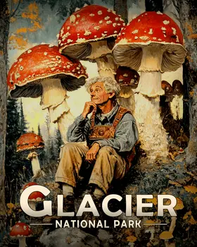 Nice Trip - Glacier Souvenir Art Prints - 8"x10" Artwork for 11"x14" Frame