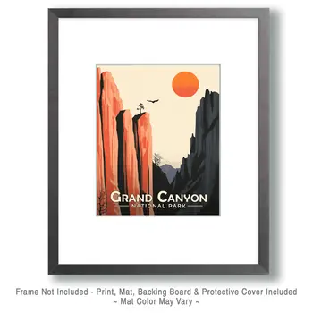 North Cliff - Grand Canyon Souvenir Art Prints - 8"x10" Artwork for 11"x14" Frame