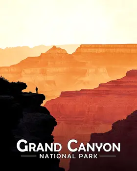 Awesome View - Grand Canyon Souvenir Art Prints - 8"x10" Artwork for 11"x14" Frame