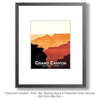 Awesome View - Grand Canyon Souvenir Art Prints - 8"x10" Artwork for 11"x14" Frame