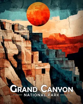 Ancient Home - Grand Canyon Souvenir Art Prints - 8"x10" Artwork for 11"x14" Frame