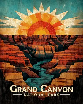 Morning Rays - Grand Canyon Souvenir Art Prints - 8"x10" Artwork for 11"x14" Frame