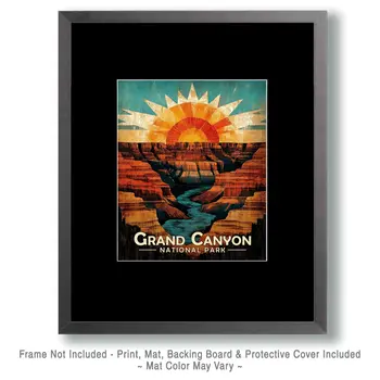 Morning Rays - Grand Canyon Souvenir Art Prints - 8"x10" Artwork for 11"x14" Frame