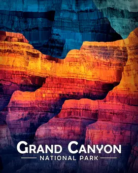 Sun Saturated - Grand Canyon Souvenir Art Prints - 8"x10" Artwork for 11"x14" Frame