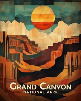 Canyonland Sunset - Grand Canyon Souvenir Art Prints - 8"x10" Artwork for 11"x14" Frame