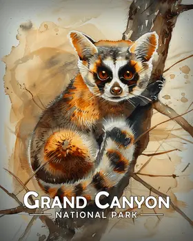 Ringtail - Grand Canyon Souvenir Art Prints - 8"x10" Artwork for 11"x14" Frame