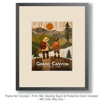 Sharing Nature - Grand Canyon Souvenir Art Prints - 8"x10" Artwork for 11"x14" Frame