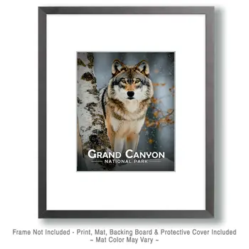 Wolf & Birch - Grand Canyon Souvenir Art Prints - 8"x10" Artwork for 11"x14" Frame