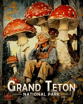 Nice Trip - Grand Tetons Souvenir Art Prints - 8"x10" Artwork for 11"x14" Frame