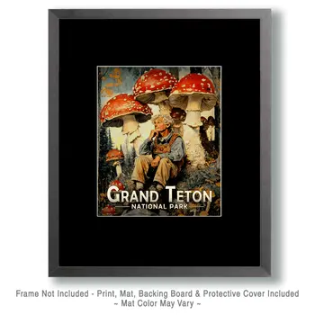 Nice Trip - Grand Tetons Souvenir Art Prints - 8"x10" Artwork for 11"x14" Frame