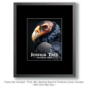 Vulture - Joshua Tree Souvenir Art Prints - 8"x10" Artwork for 11"x14" Frame