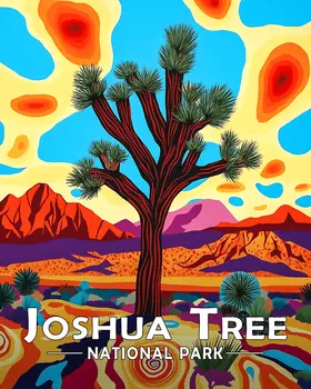 Abstract Joshua Tree - Joshua Tree Souvenir Art Prints - 8"x10" Artwork for 11"x14" Frame