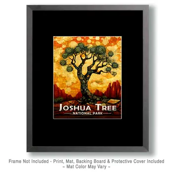 Magical Evening - Joshua Tree Souvenir Art Prints - 8"x10" Artwork for 11"x14" Frame
