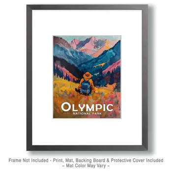 Mountain Solitude - Olympic Souvenir Art Prints - 8"x10" Artwork for 11"x14" Frame