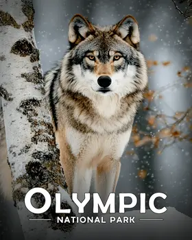 Wolf & Birch - Olympic Souvenir Art Prints - 8"x10" Artwork for 11"x14" Frame