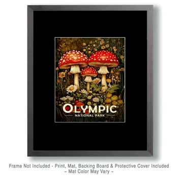 Amanitas - Olympic Souvenir Art Prints - 8"x10" Artwork for 11"x14" Frame