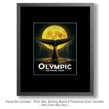 Tail o' the Whale - Olympic Souvenir Art Prints - 8"x10" Artwork for 11"x14" Frame