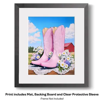 Cowgirl Soaking Up the Morning Light art print - Cowgirl Western Art Prints 8"x10" Artwork for 11"x14" Frame