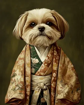 Xiao (小) the Shih Tzu - Pet Dog Still Life Wall Art Prints – 8″x10″ Artwork for 11″x14″ Frame
