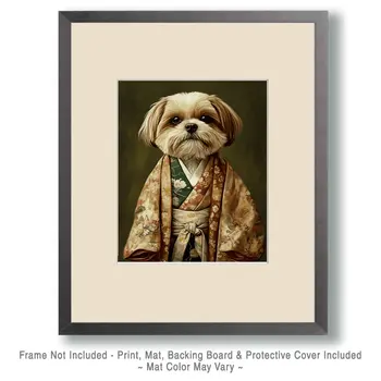 Xiao (小) the Shih Tzu - Pet Dog Still Life Wall Art Prints – 8″x10″ Artwork for 11″x14″ Frame