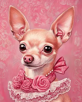 Chica Chihuahua - Pet Dog Still Life Wall Art Prints – 8″x10″ Artwork for 11″x14″ Frame