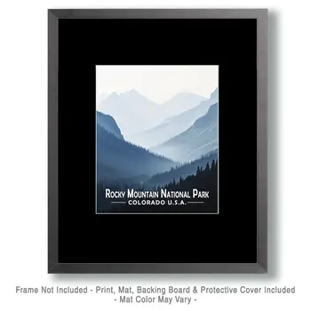 Misty Mountain Morning - Rocky Mountain Souvenir Art Prints - 8"x10" Artwork for 11"x14" Frame