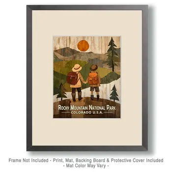 Sharing Nature - Rocky Mountain Souvenir Art Prints - 8"x10" Artwork for 11"x14" Frame