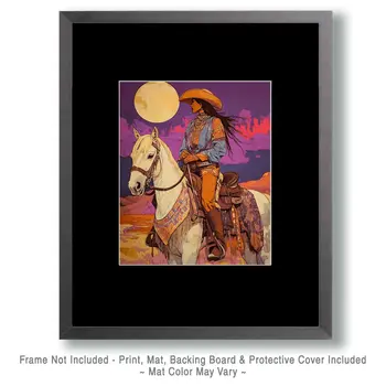 Overnight Ride - American Southwest Art Prints - 8"x10" Artwork for 11"x14" Frame