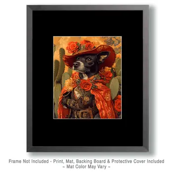 Chica Chihuahua - American Southwest Art Prints - 8"x10" Artwork for 11"x14" Frame