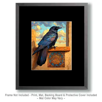 Southwestern Raven - American Southwest Art Prints - 8"x10" Artwork for 11"x14" Frame