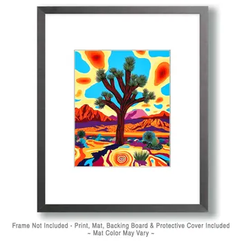 Abstract Joshua Tree - American Southwest Art Prints - 8"x10" Artwork for 11"x14" Frame
