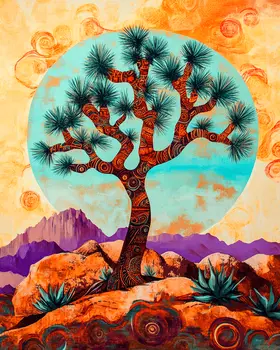 Spiritual Joshua Tree - American Southwest Art Prints - 8"x10" Artwork for 11"x14" Frame