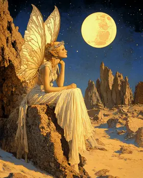 Gold Mesa Fairy - American Southwest Art Prints - 8"x10" Artwork for 11"x14" Frame