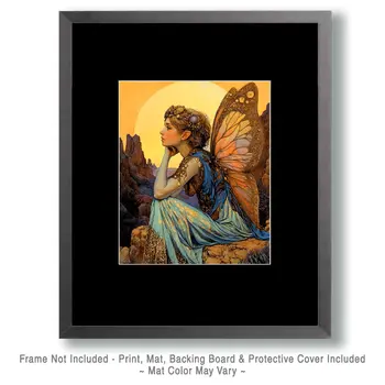 Fairy in Morning Contemplation - American Southwest Art Prints - 8"x10" Artwork for 11"x14" Frame