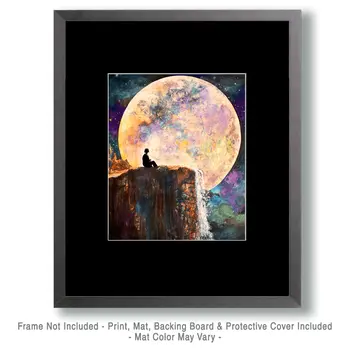 Other-Worldly - Aliens, Spaceships  Outer-Space Wall Art Prints – 8″x10″ Artwork for 11″x14″ Frame