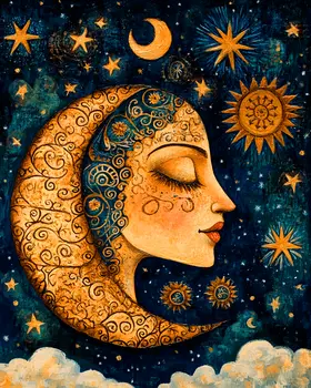 Cosmic Lady - Aliens, Spaceships  Outer-Space Wall Art Prints – 8″x10″ Artwork for 11″x14″ Frame