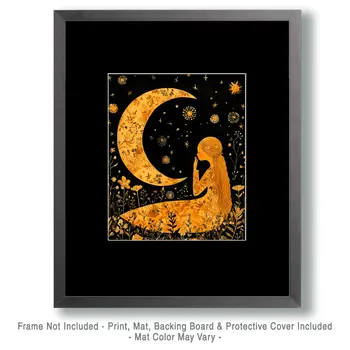 Late Night Yawn - Aliens, Spaceships  Outer-Space Wall Art Prints – 8″x10″ Artwork for 11″x14″ Frame