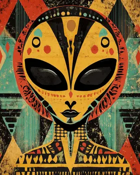 Alien #6 - Aliens, Spaceships  Outer-Space Wall Art Prints – 8″x10″ Artwork for 11″x14″ Frame